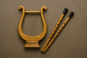 アポロンの竪琴と葦笛イメージ