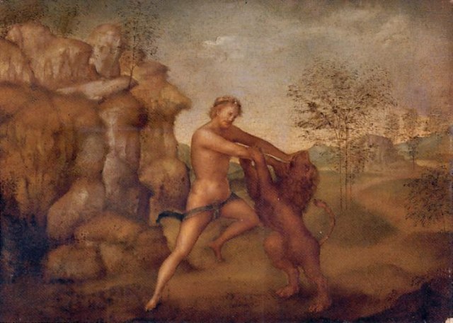 Hercules and the Nemean lion