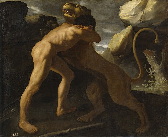 Hércules lucha con el león de Nemea,（1634年）