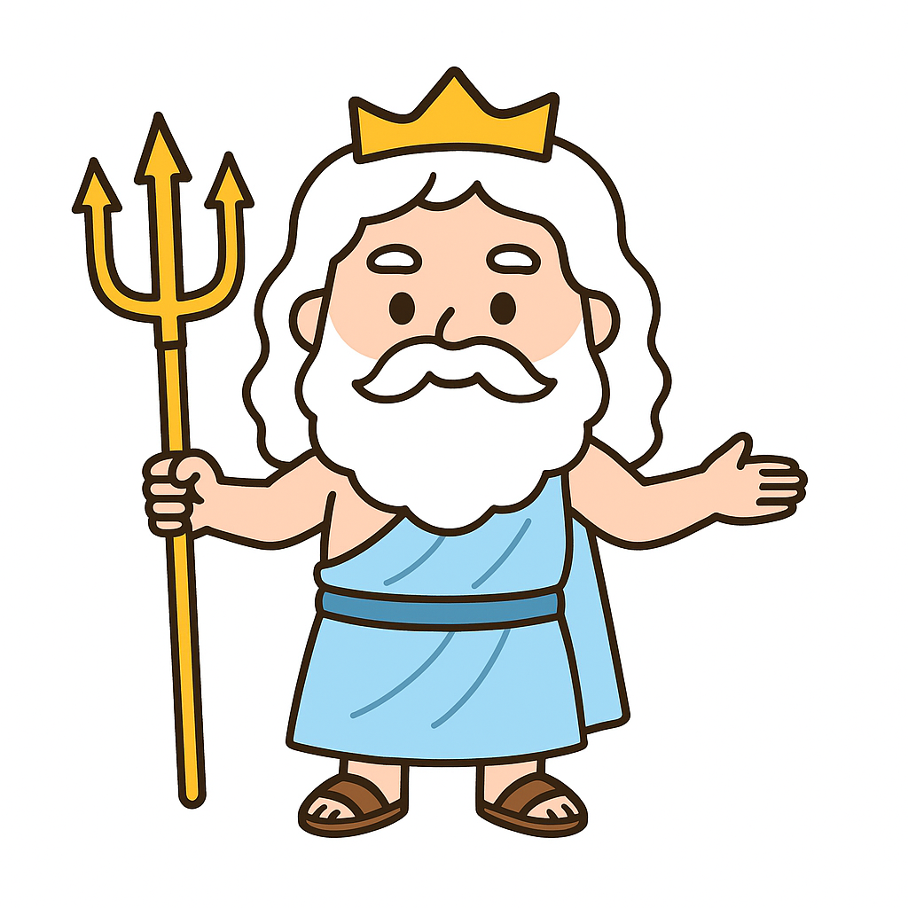 ポセイドンとトライデント（三叉の鉾）