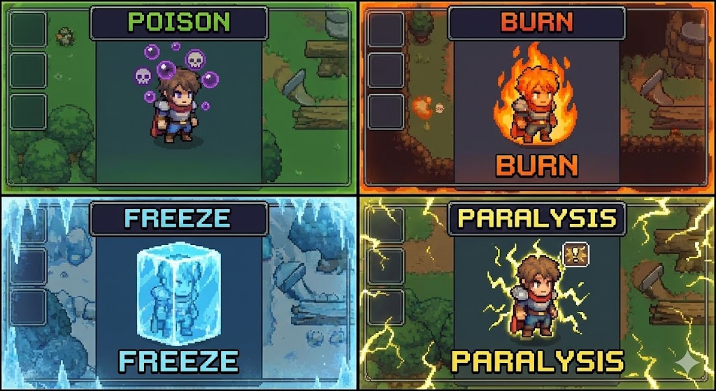 ゲームにおける「状態異常」イメージ