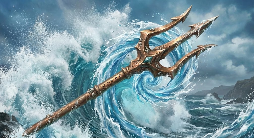 「水属性・海キャラ=三叉槍」というイメージ