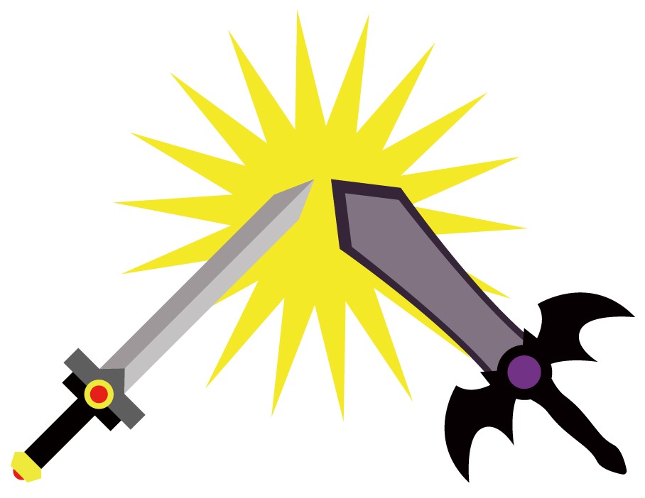 「神の武器が英雄の武器を打ち破る」構図の原型イメージ