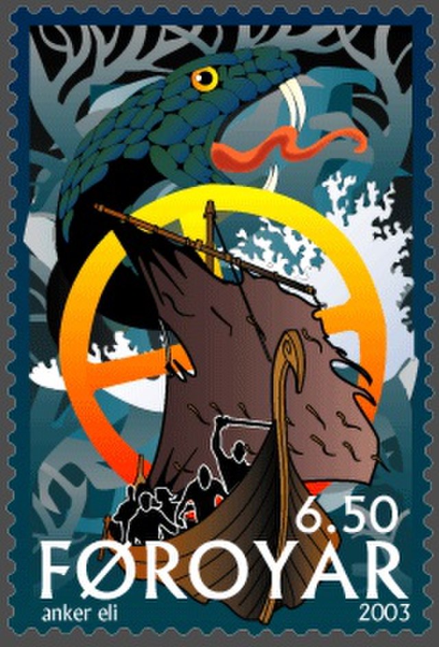 Faroe stamp 435 Intro to Ragnarok.