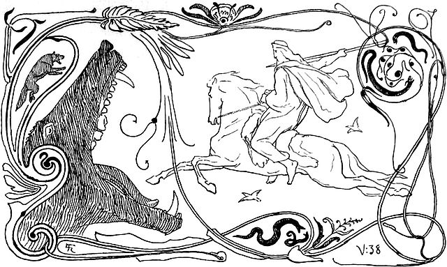 Fenrir and Odin(1895年)