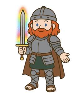 カラドボルグを持ったフェルグス・マック・ロイ