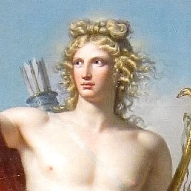 FileApollo, God of Light, Eloquence, Poetry and the Fine Arts with Urania, Muse of Astronomy - Charles Meynier (cropped 3).（1798年）