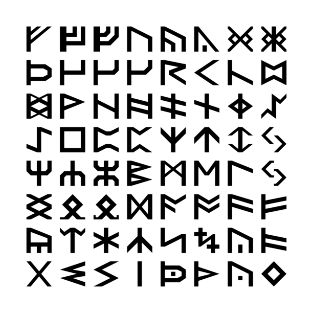 Runic Square Font.