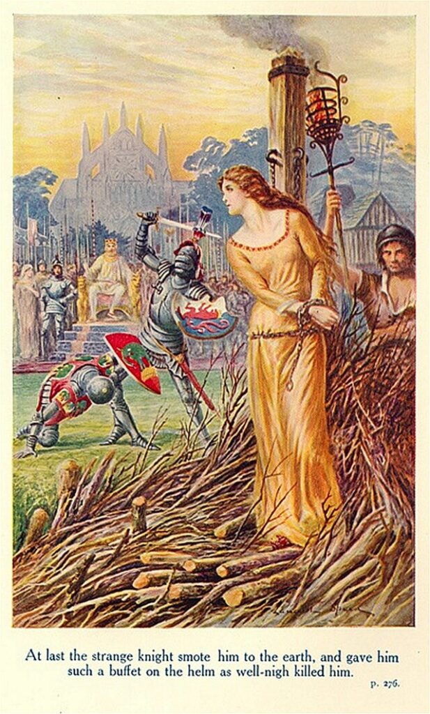 Sir Lancelot save Guinevere by Lancelot Speed.(1912年)
