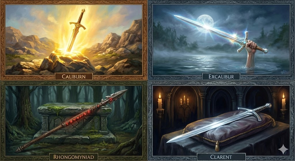アーサー王の生涯を彩った4つの武器イメージ