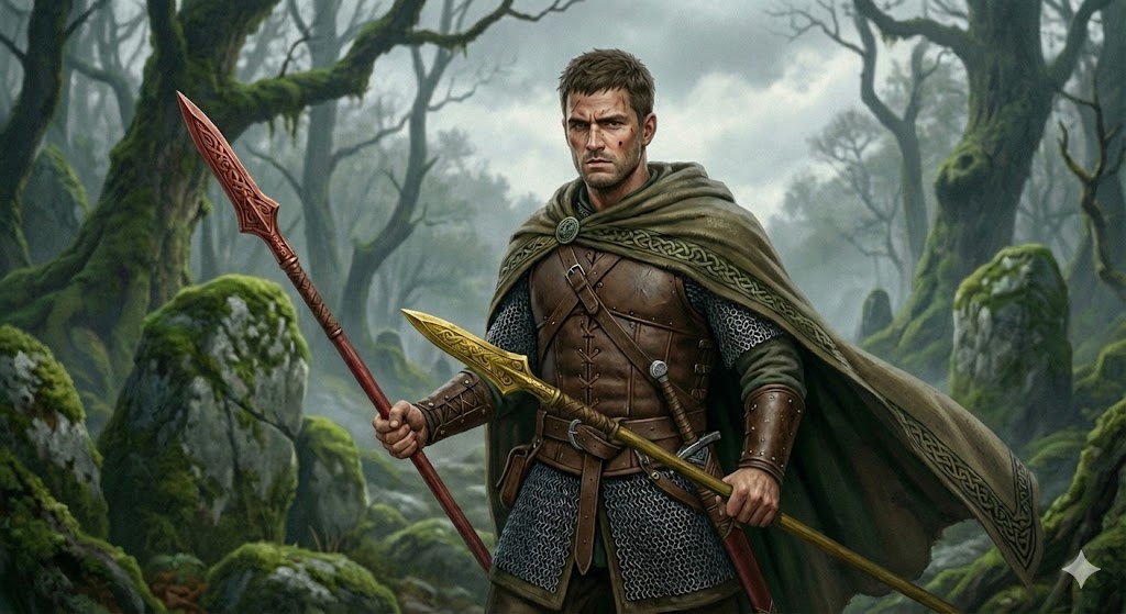 ゲイ・ジャルグ&ゲイ・ボウを持つディルムッド