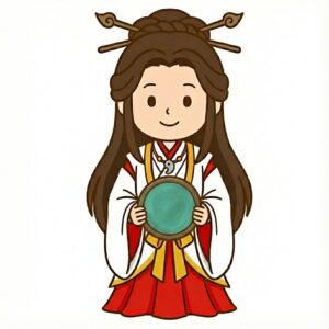 八咫鏡を持つアマテラス