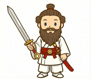 天羽々斬（アメノハバキリ）を持つスサノオ