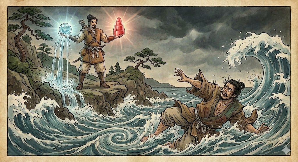 山幸彦と海幸彦の戦いイメージ