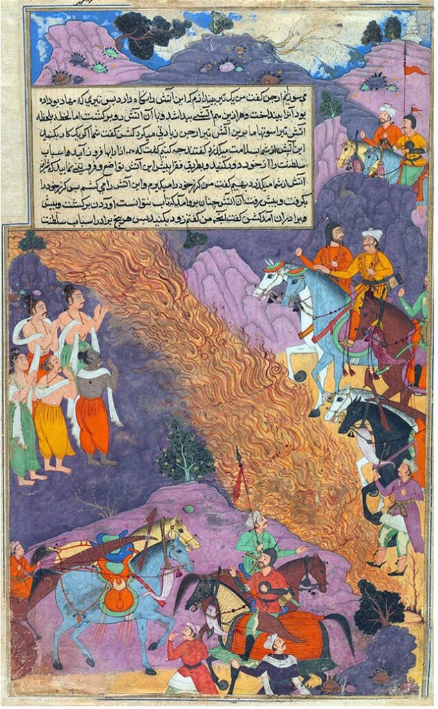 Aswathama FIres narayana Weapon on Pandavas.（1616年）