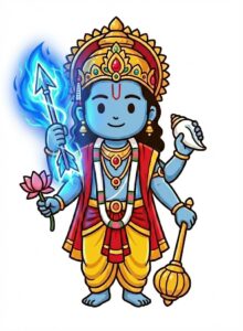 ナラーヤナーストラを持つヴィシュヌ