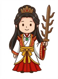 七支刀を持つ神功皇后