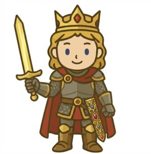 エクスカリバーと魔法の鞘を持つアーサー王