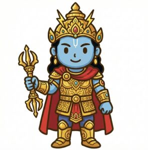 ヴァジュラを持ったインドラ