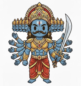 チャンドラハースを持つラーヴァナ