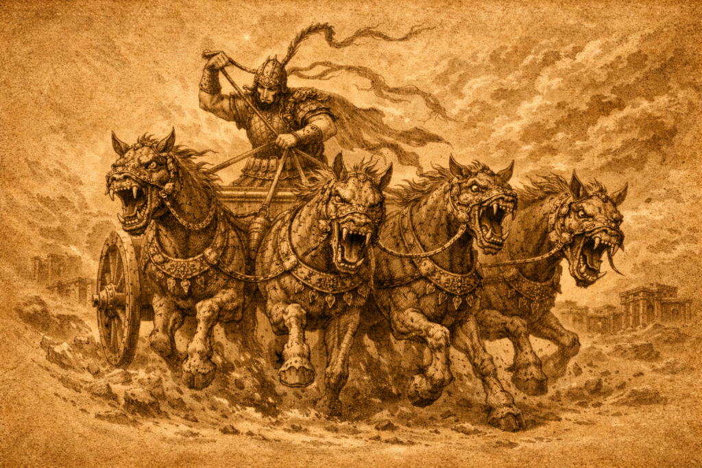 マルドゥクの四頭立ての戦車イメージ