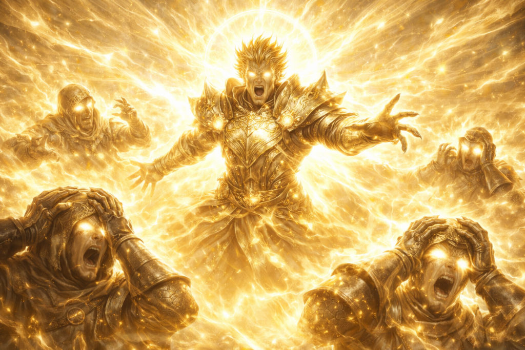 オーラ（覇気・闘気）による精神攻撃のイメージ