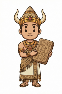 天命の粘土板（トゥプ・シマティ）を持つマルドゥク