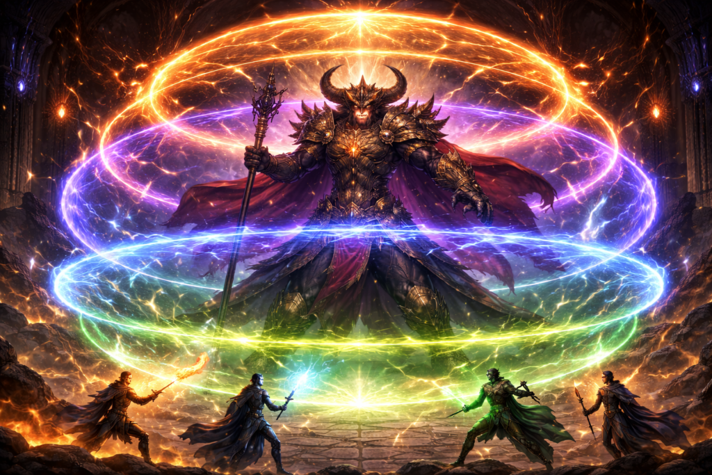 「多重バリア(フェーズ)」を持つボスイメージ