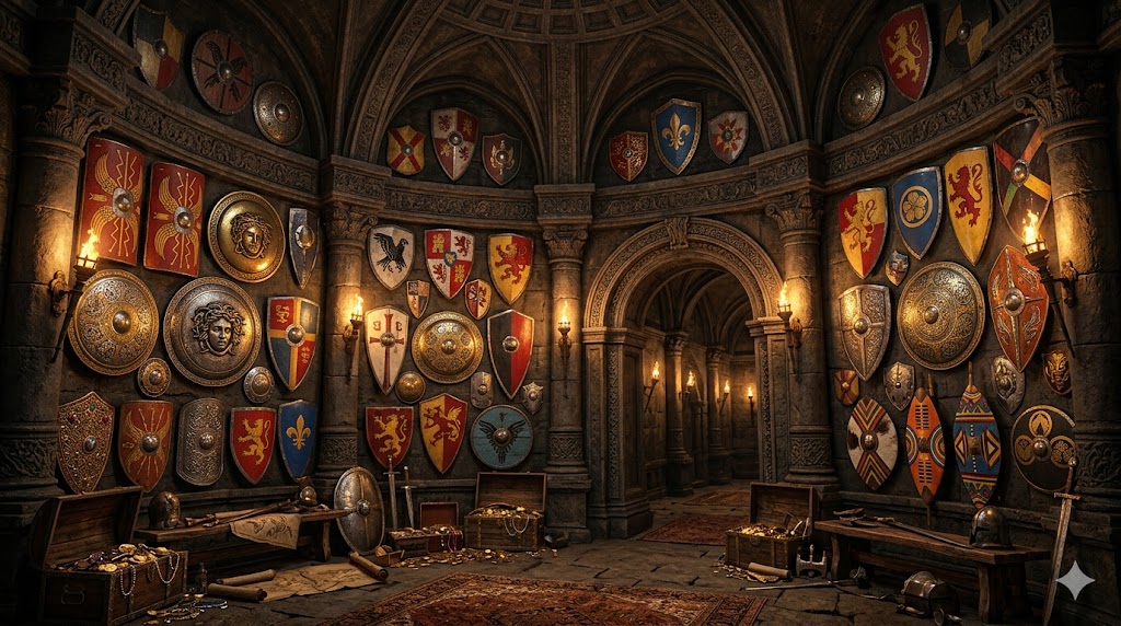 防具庫の盾イメージ