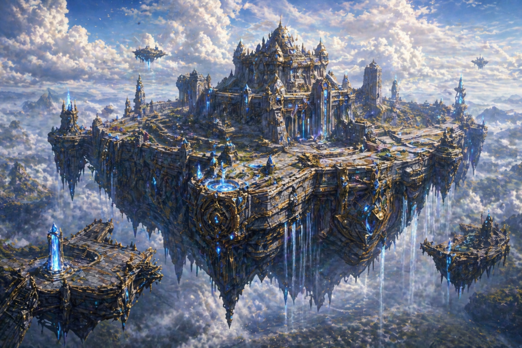 SF・ファンタジー作品における「古代の浮遊要塞」イメージ