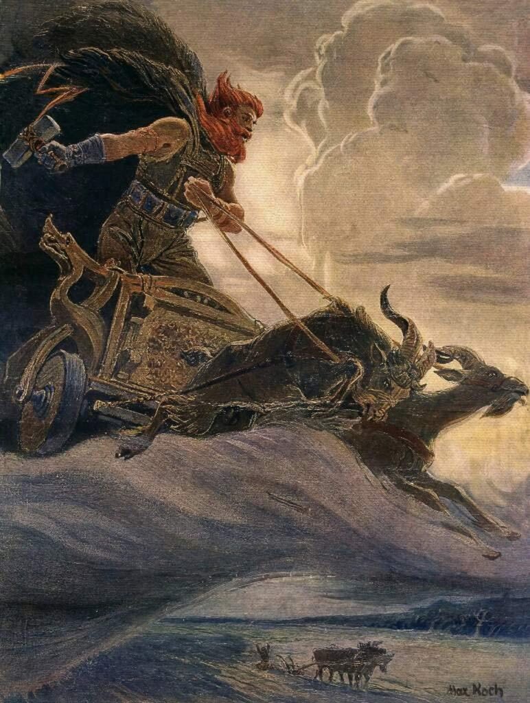 A painting by Max Friedrich Koch - Donar-Thor.（1905年）