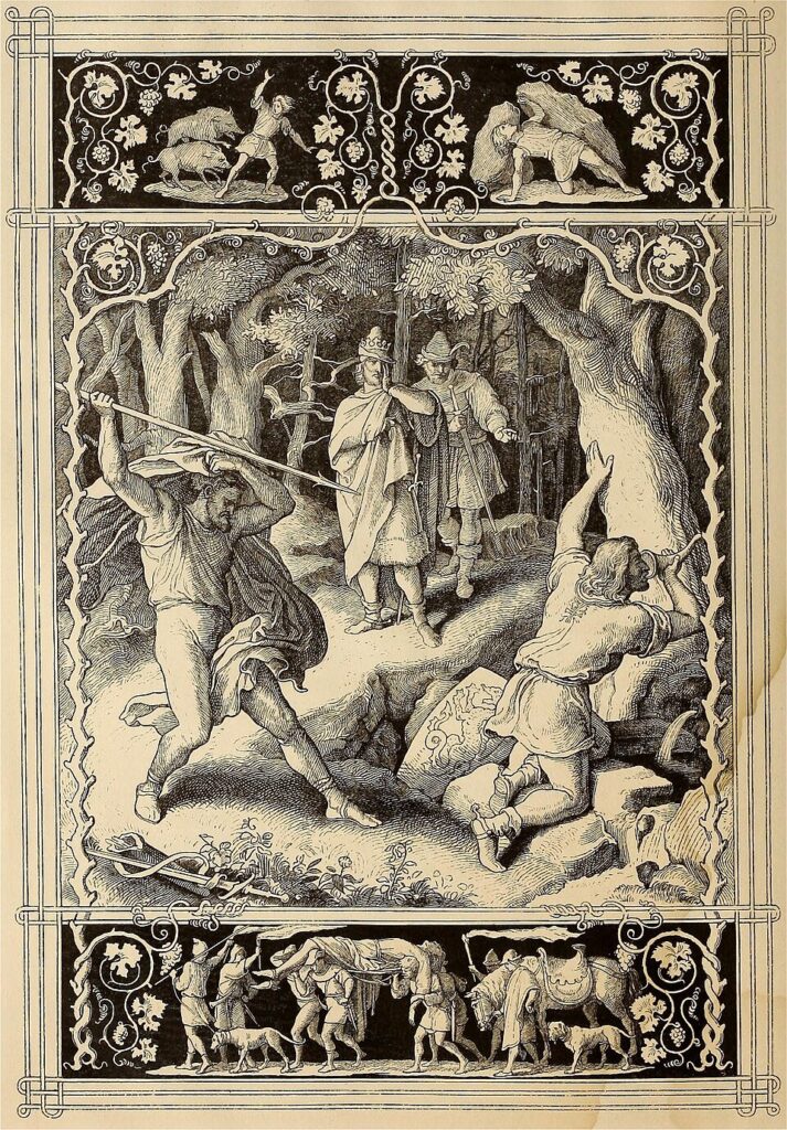 Pfizer (1843)-ed-Nibelungen Not-p182-sigfrids-tod.（1843年）